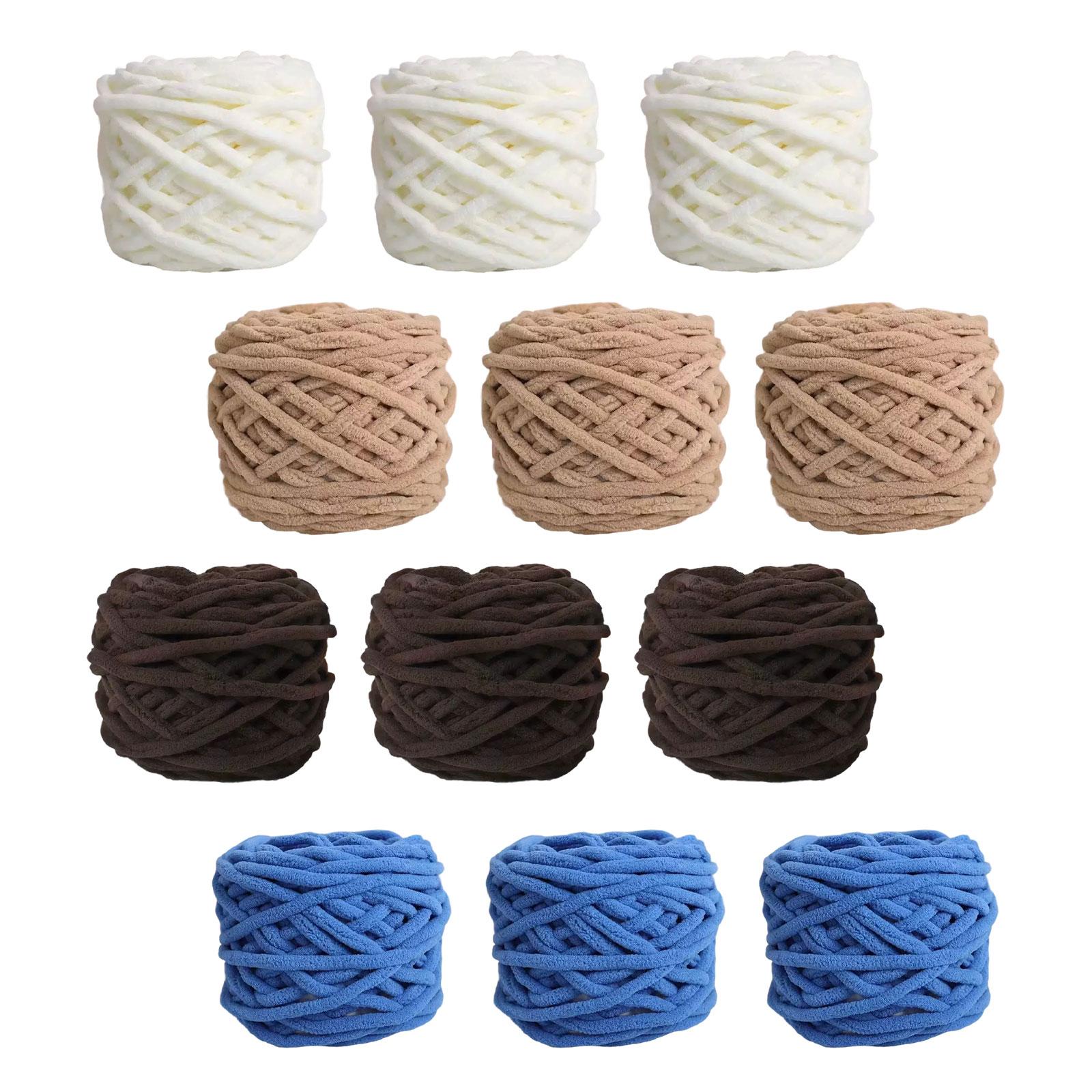 Throw Blanket Chunky Knit - 초대형 폴리에스터 셔닐 털실, 니트, 코바늘