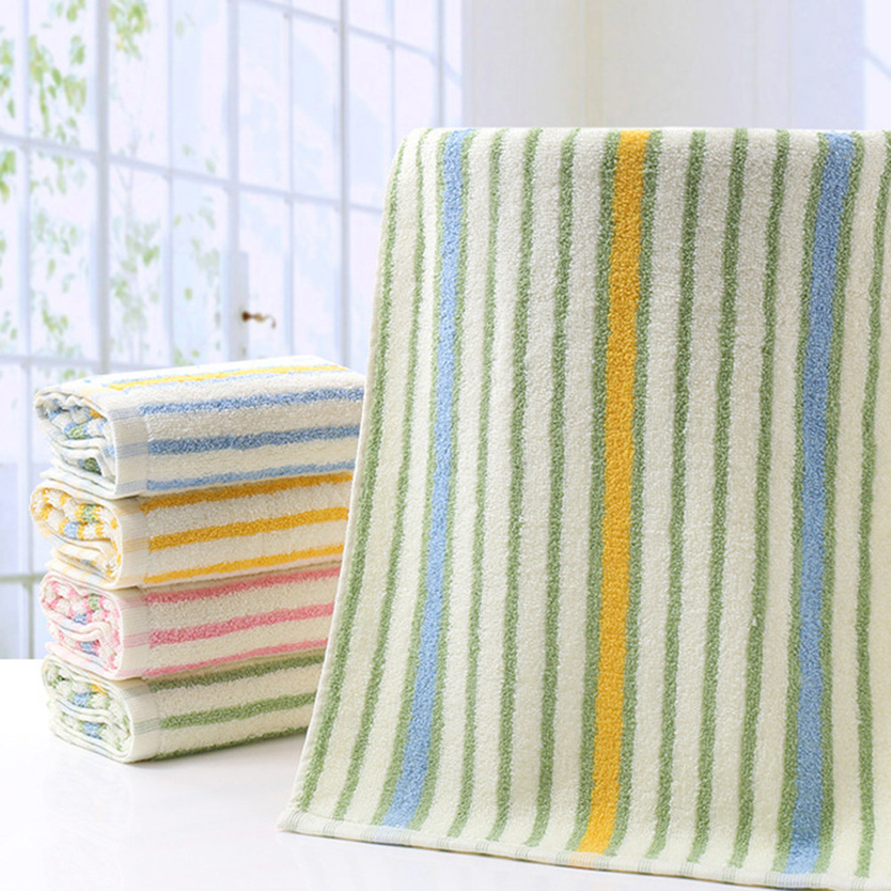 4개의 다채로운 줄무늬 면 타월 세트, 흡수력이 뛰어나 - Home Textiles In Pakistan 리뷰 및 가격