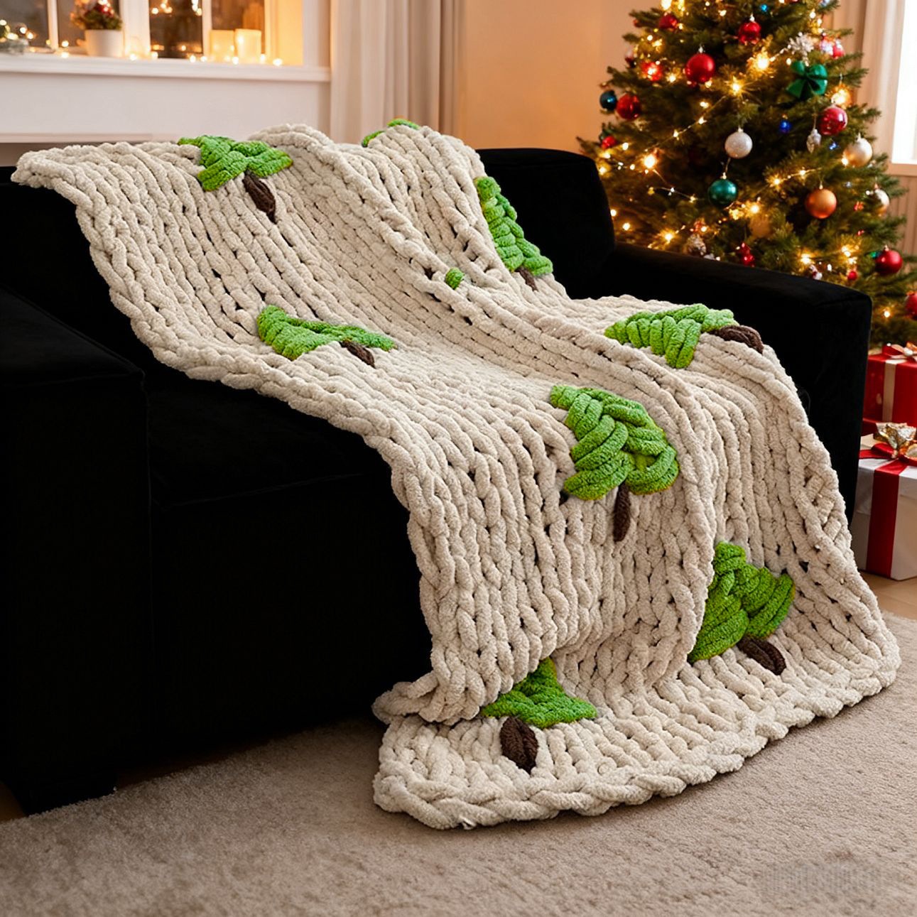 손뜨개 담요 침대용 크리스마스 트리 특대형 실 담요 가 - Throw Blanket Chunky Knit 리뷰 및 가격