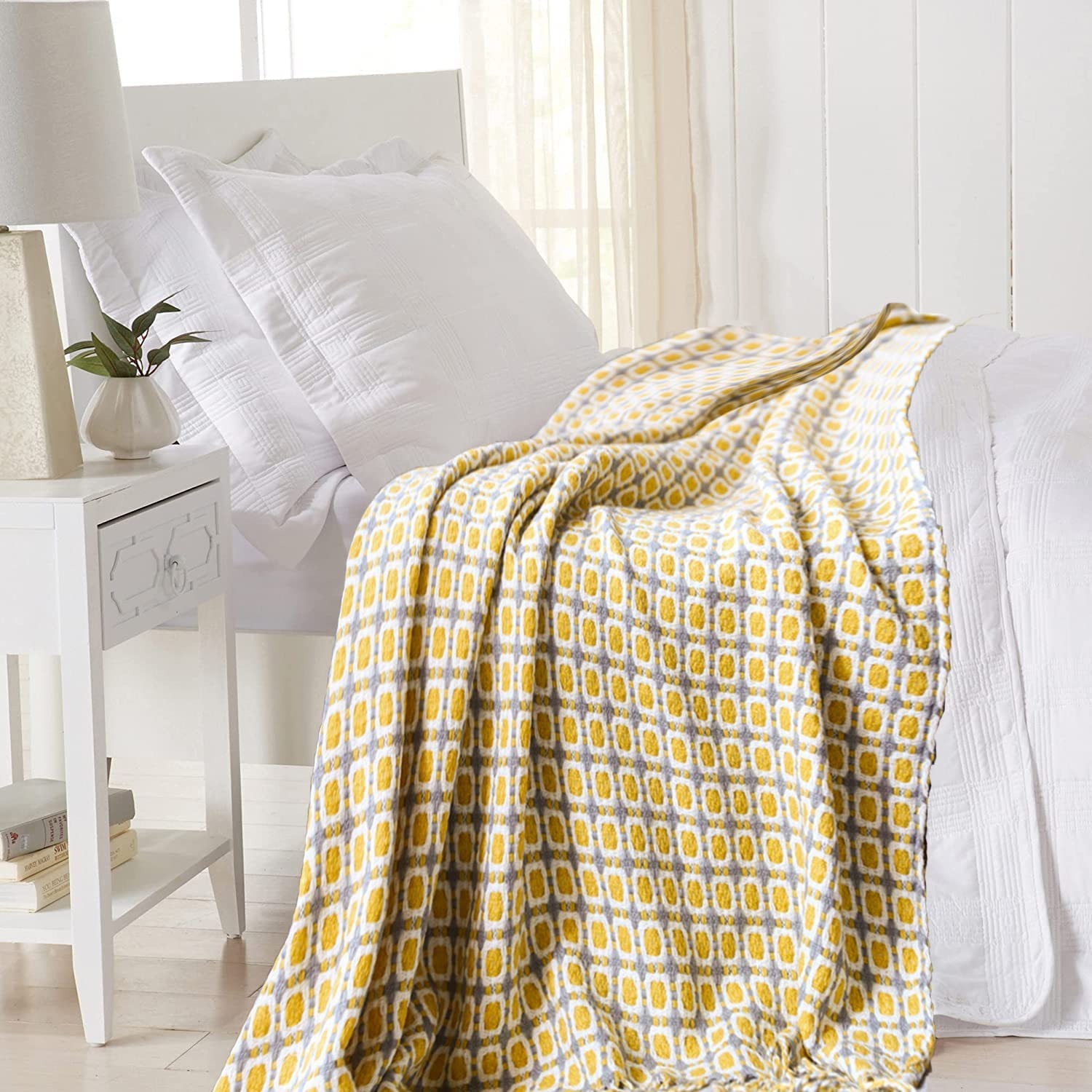 겨자 노란색 북유럽 니트 던지기 담요, 소파 숄, 부드 - Throw Blanket Chunky Knit 리뷰 및 가격