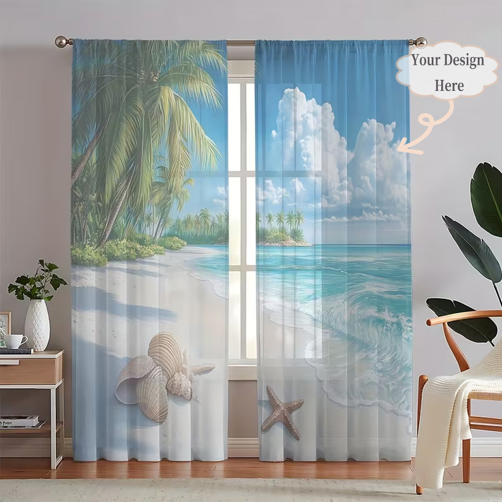 맞춤형 2D 플랫 2피스 시어 커튼, 원하는 디자인/이 - Home Textile 리뷰 및 가격