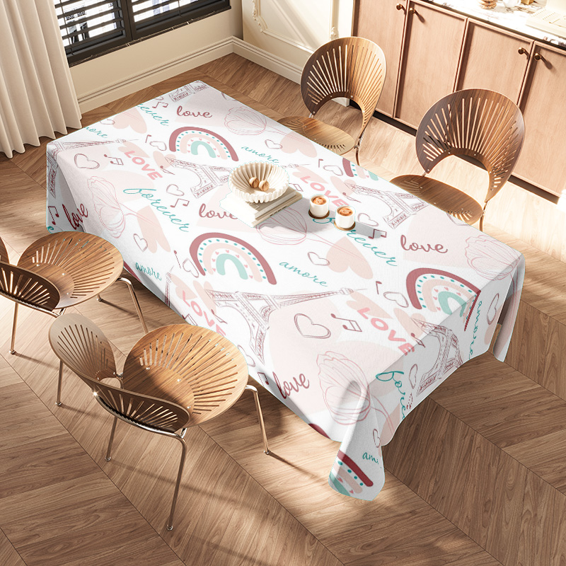 사랑 디자인의 여러 가지 빛깔의 로맨틱 식탁보 오늘 당 - Your Home Textiles 리뷰 및 가격
