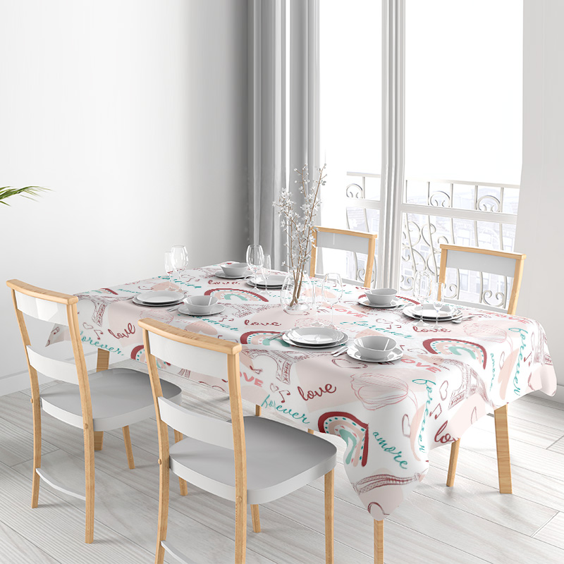 사랑 디자인의 여러 가지 빛깔의 로맨틱 식탁보 오늘 당 - Your Home Textiles 리뷰 및 가격