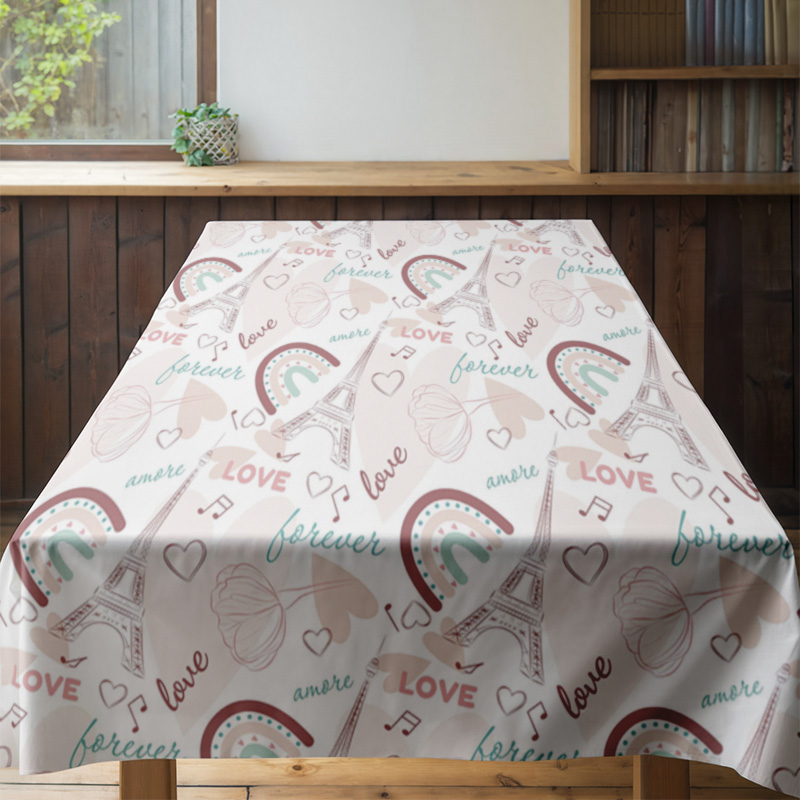 사랑 디자인의 여러 가지 빛깔의 로맨틱 식탁보 오늘 당 - Your Home Textiles 리뷰 및 가격