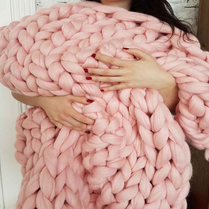 손으로 두툼한 니트 담요, 두꺼운 털실 같은 폴리에스터 - Throw Blanket Chunky Knit 리뷰 및 가격