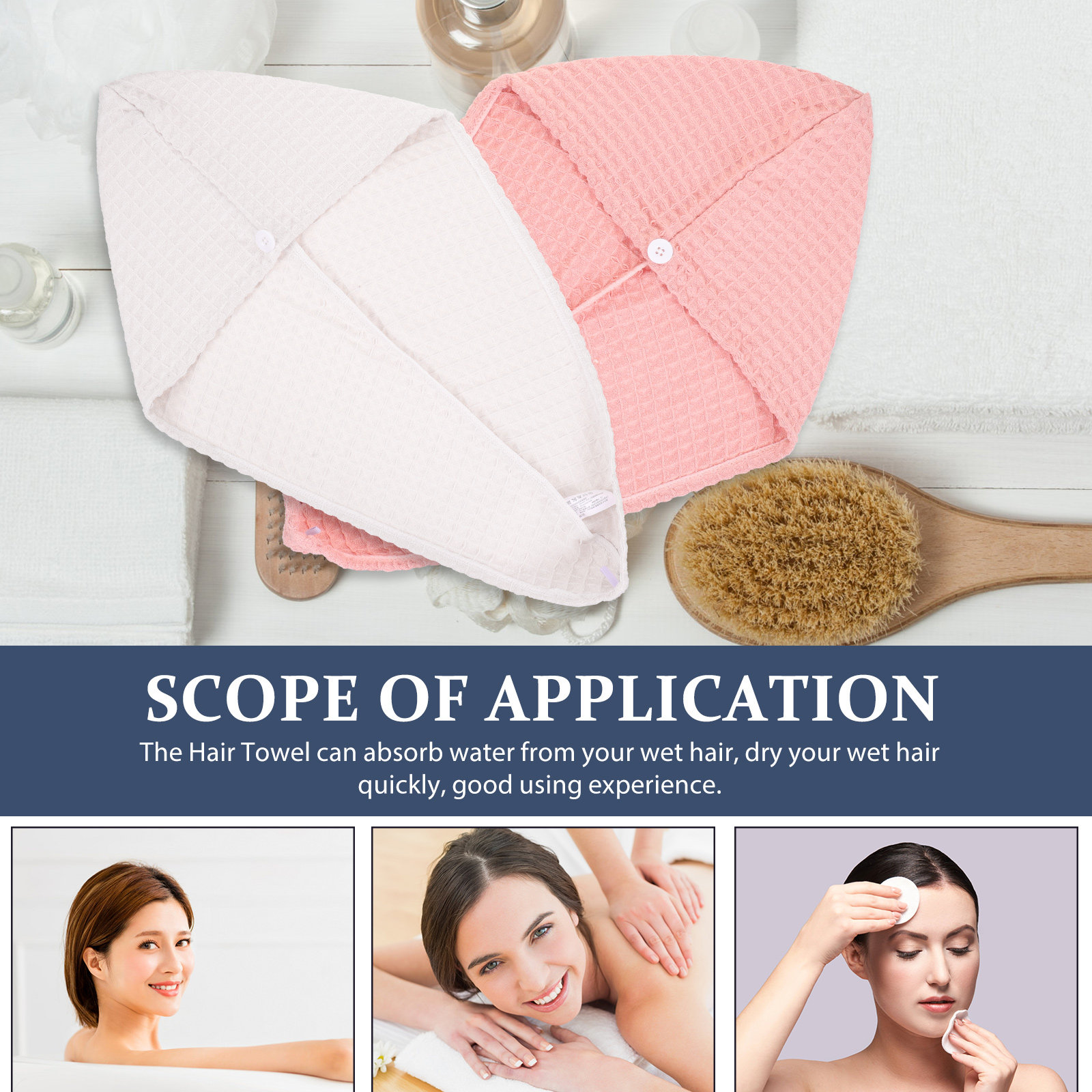 2개입 헤어 타월 랩 드라이 터번 부드러운 면 흡수성  - Home Textiles In Pakistan 리뷰 및 가격