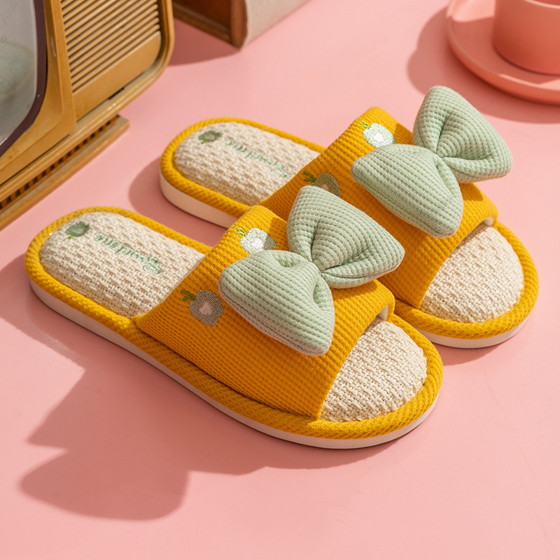 커플용 컴포트 린넨 슬리퍼, 두꺼운 부드러운 밑창 실내 - Home Textile 리뷰 및 가격