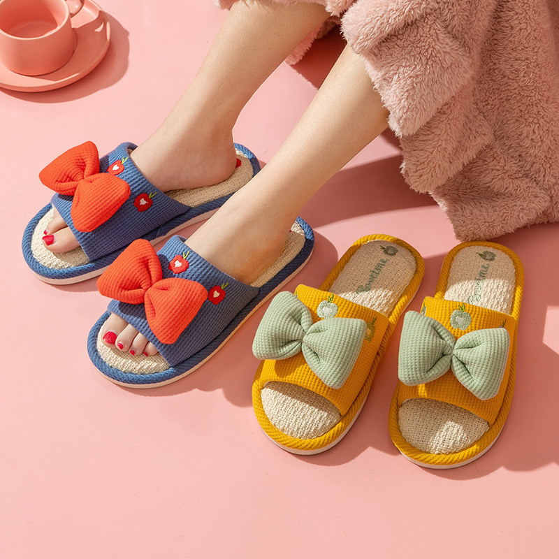 커플용 컴포트 린넨 슬리퍼, 두꺼운 부드러운 밑창 실내 - Home Textile 리뷰 및 가격