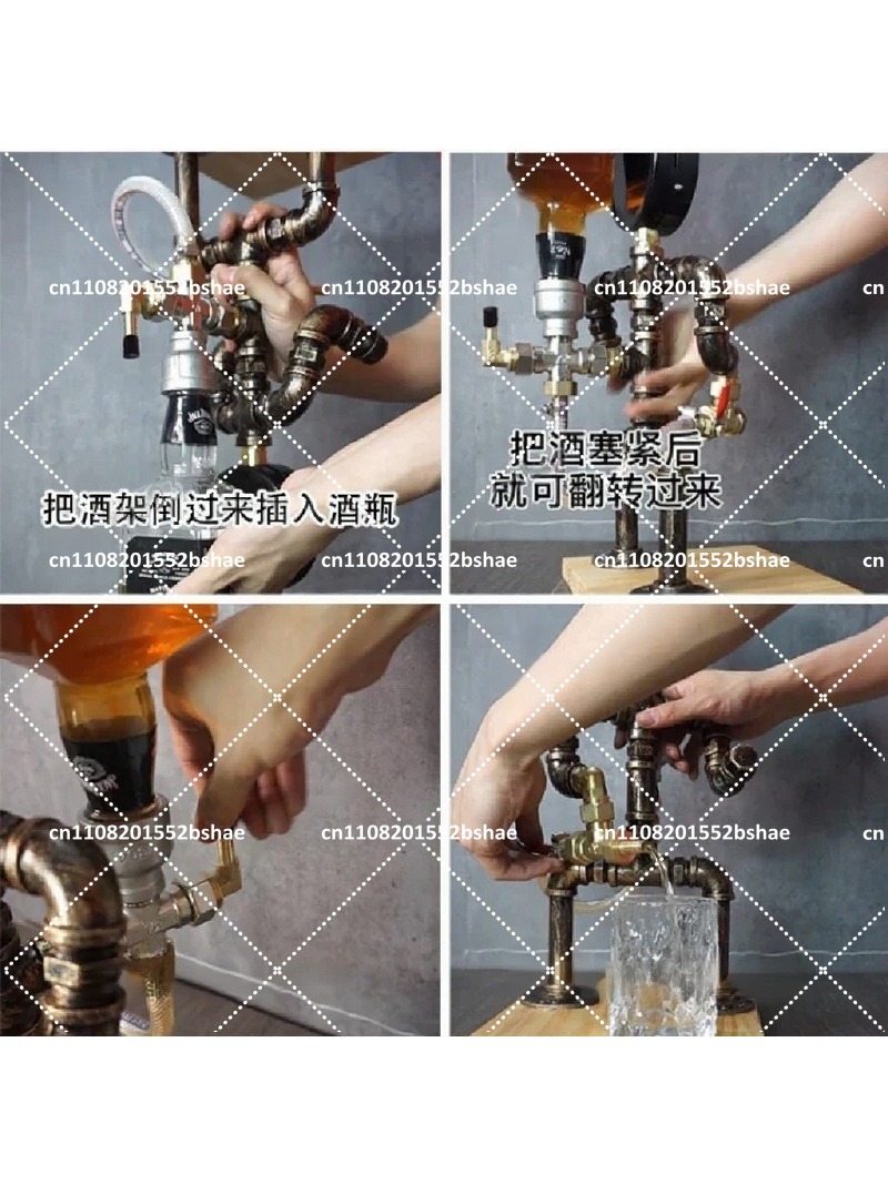 인더스트리얼 스타일 레트로 테이블 램프 (와인랙 및 디 - Home Textile Industry 리뷰 및 가격