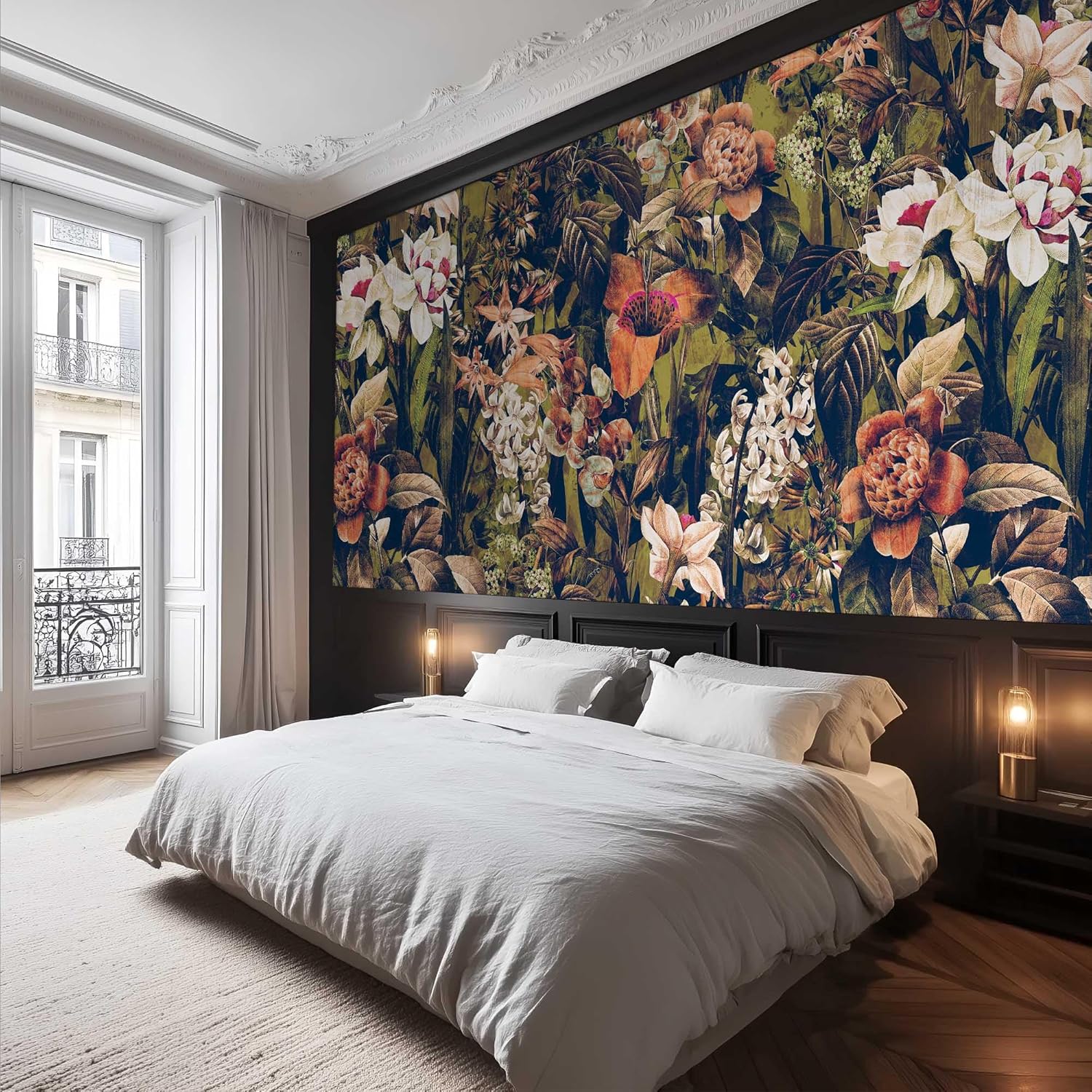 럭셔리 플로럴 태피스트리 침대 배경 벽걸이 패브릭 태피 - Home Textiles Luxury Curtains 리뷰 및 가격