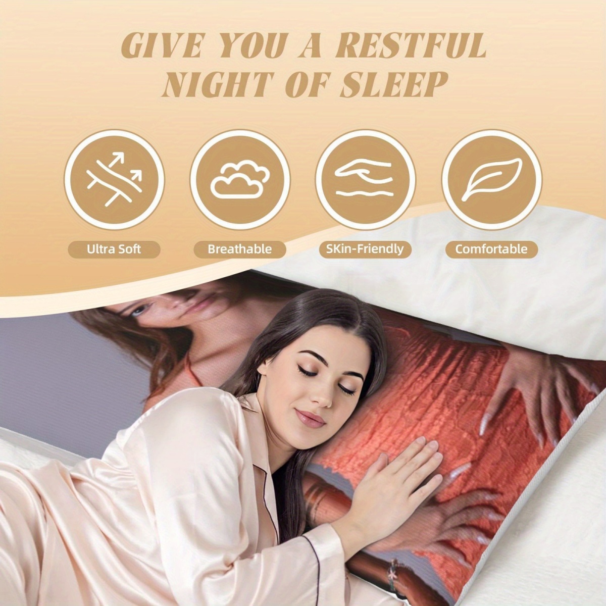 맞춤형 사진 바디 베개 커버 1개 – 프린트 디자인의  - Home Textile 리뷰 및 가격