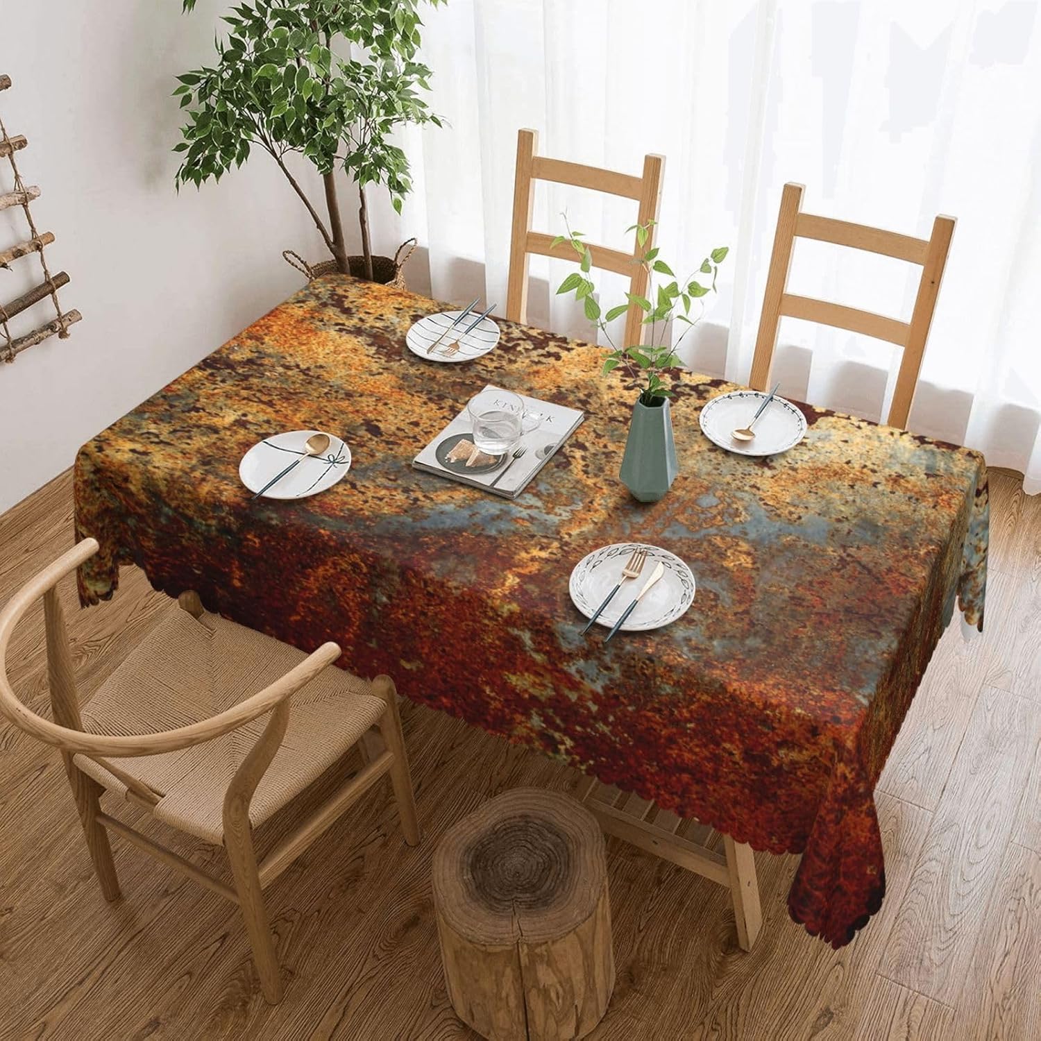 산업용 브라운 러스트 메탈 테이블보 시나몬 코퍼 골드  - Home Textile Industry 리뷰 및 가격