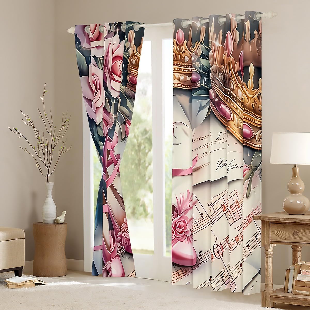 핑크 로즈 힐 커튼 샤워 커튼 창문 커튼 로얄 럭셔리  - Home Textiles Luxury Curtains 리뷰 및 가격