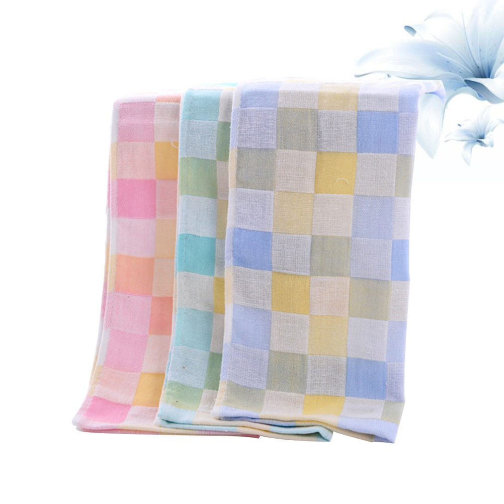 3개입 거즈 면 손수건, 이중 레이어 체크무늬 빠른 건 - Home Textiles In Pakistan 리뷰 및 가격