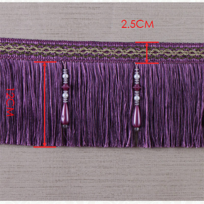 럭셔리 절묘한 파란색 술 트림 프린지 브레이드 트리밍  - Home Textiles Luxury Curtains 리뷰 및 가격